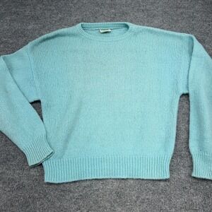 True Vintage Mohair Sweater‎ Size L? Light Blue Made in Italy Benellon *READ*